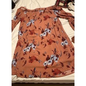 floral off the shoulder dress